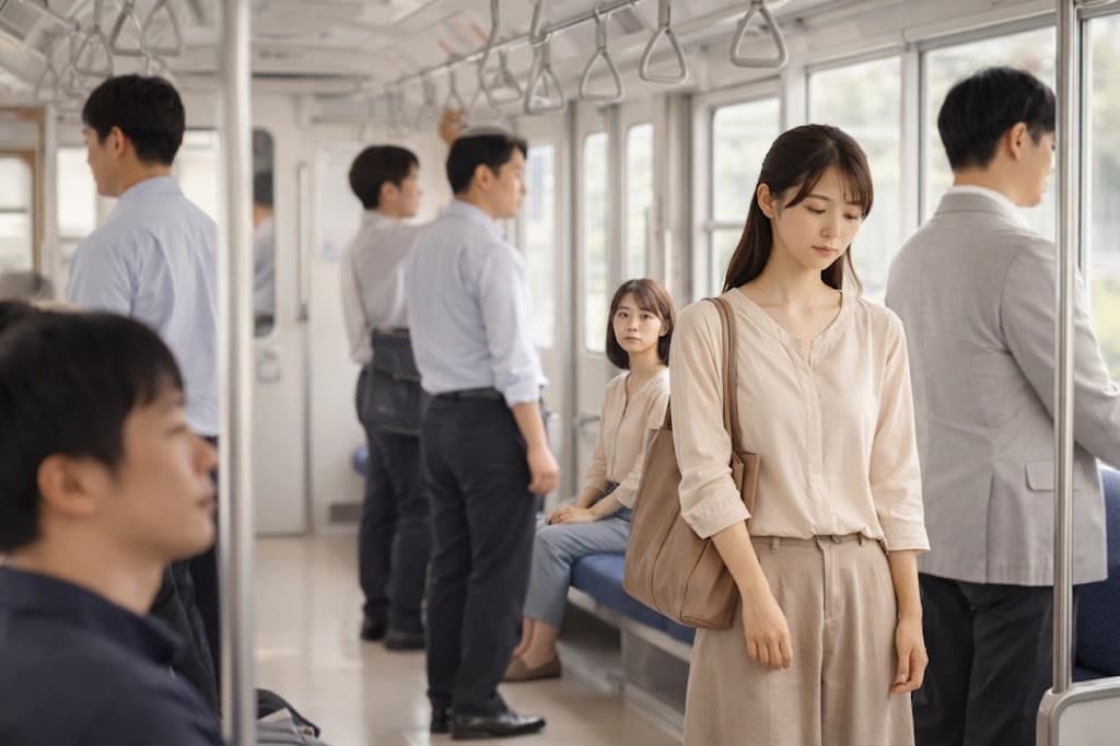 人との距離や密室での不安を静かに連想させる guide image